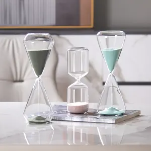 Modern Minimalist Hourglass Timer Pendant Creative Nordic Living Room Wine Cabinet Home Decor with Colorful Sand