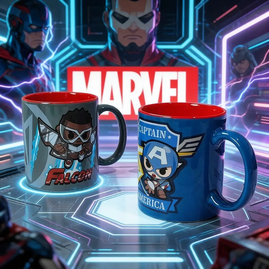 1PC Marvel Officially Licensed Winter Soldier Mug Ceramic Mug Superhero Themed Tea Cups with Hulk Black Panther Captain America Thor Water Milk Oatmeal Coffee Water Office Breakfast Cup Espresso Tea Cup Character Novelty Gift