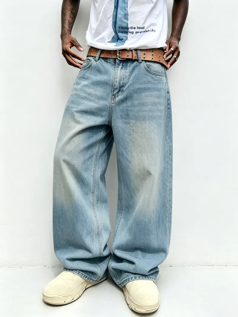 anchor blue jeans beyond baggy - TikTok Shop