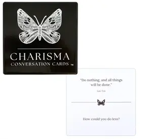 Charisma Conversation Cards; Question Conversation Cards; Discussion Starter; Gifts for Couples, Family, Friends, Work, Self-Help Motivational