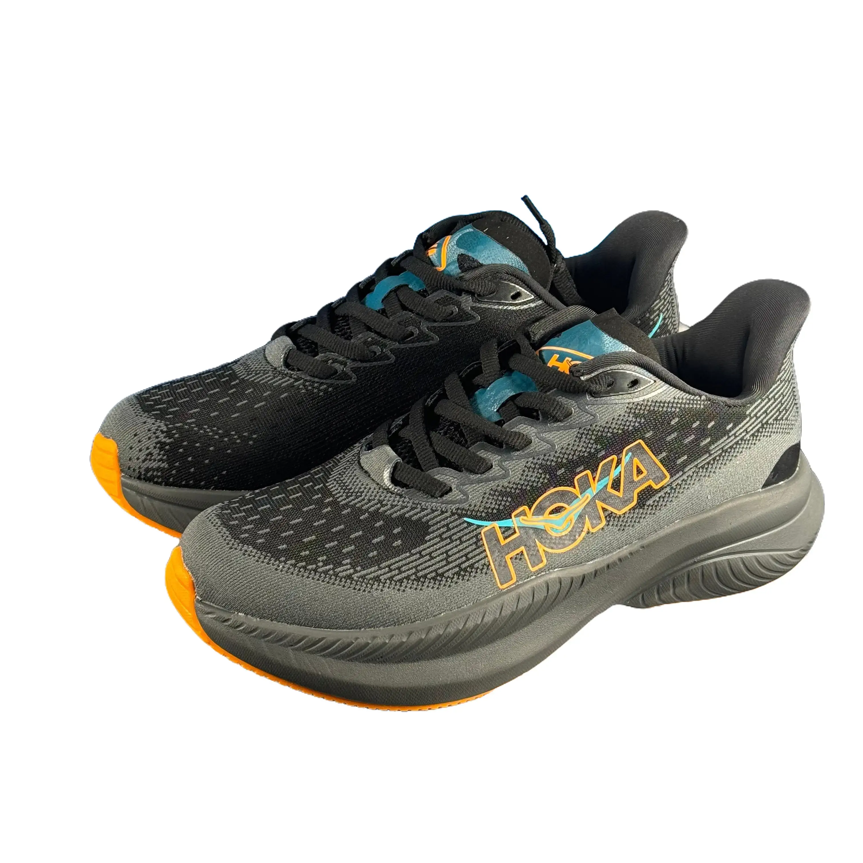Classic Cool Dark Tone Charcoal Gray Knit Mesh Low Cut Athletic Sneakers Lightweight Quick Dry Breathable Flat Orange Traction Rubber Bottom All Match Streetwear Shoes For Men Women Teen Fitness Outdoor Neutral Matching Outfits