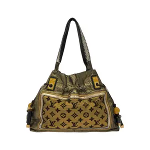 Pre-owned Louis Vuitton Canvas Shoulder Bags Sunbird Python Tote Bag