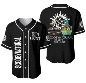 Supernatural JointheHunt Baseball Jersey, ScoobynaturalCrossover Shirt, TV Show Fan Apparel, Unisex Cosplay Jersey