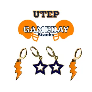 UTEP Spirit Earring Stack For Miners Game Day