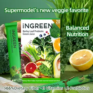 Portable Organic Barley Grass Juice Powder, Cold Pressed,  Rich in Immune Vitamin, Fibers, Minerals, Antioxidants,Vitamin B1, Vitamin B2, Vitamin C & Protein, Support Immune System and Digestion, Balances body pH, improves skin and facial acne.Vegan