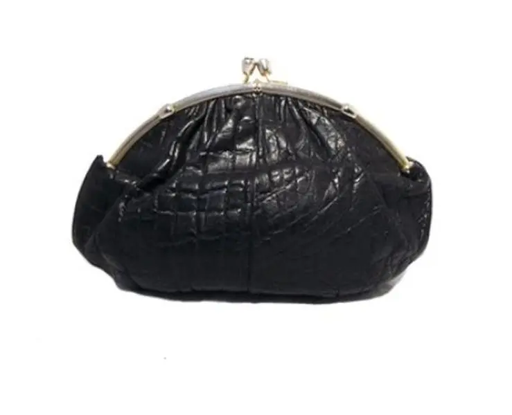 Pre-owned JUDITH LEIBER Black lizard leather Clutches & Wristlets Oversized Clutch