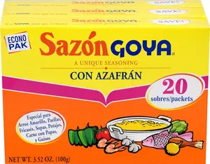 Goya Sazón Seasoning With Azafran 3.52 Ounce (Pack of 3) Goya Sazón Seasoning With Azafran 3.52 Ounce (Pack of 3)