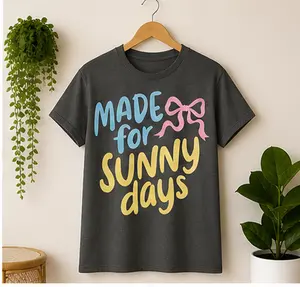 build your own Made for sunny days graphic tee- Personalized Custom Tshirt Shortsleeve Ultra-soft Breathable Cotton Blend Relaxed Unisex Fit Vibrant Design- Top Everyday