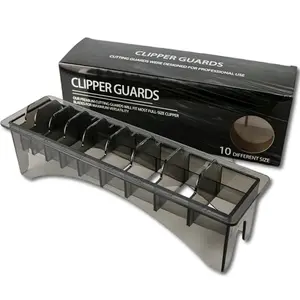 Clipper Guard Holder, Clipper Holder with 10 Slots Barber Accessories Professional Organizer Fits for Color Coded Clipper Guard (1/16"-1") Barber Supplies