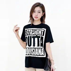 Louisiana Funny idea Tee T-Shirt plussize graphic tees，top，100%cotton  Vintage