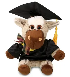 DOLLIBU Polyester Graduation Floppy Donkey Stuffed Toy - Super Soft Plush Animal, Ideal for Gifting
