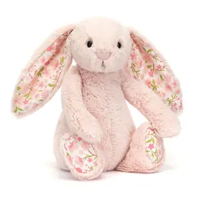 Jellycat Blossom Bunny Plush – Pink Floral Ears, Soft Stuffed Rabbit Toy