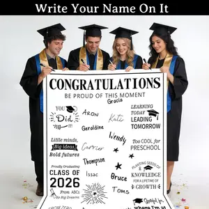 Graduation Backdrop 2026, 6.5x6ft Photography Prop, Perfect for Grad Parties & Celebrations, Ideal for Capturing Memories