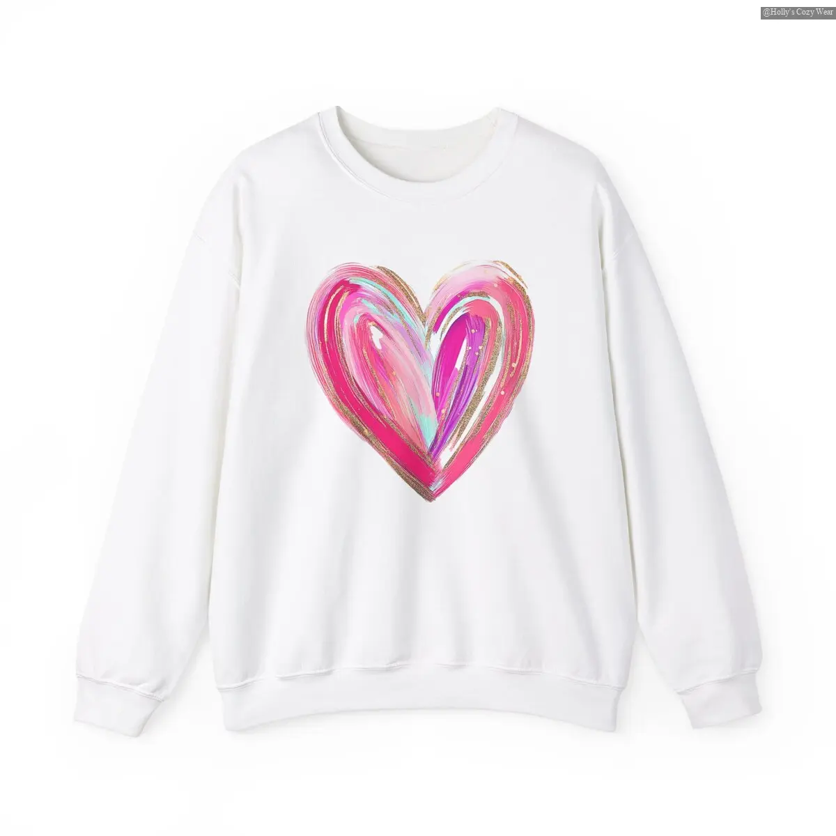 Valentines Day Heart, Brushstroke Valentines Sweater, Retro Valentine, Pink, Love, Girls Valentine, Valentine SweatShirt Future is Bright