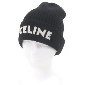 Pre-owned Celine Wool Small Leather Goods Knit Cap