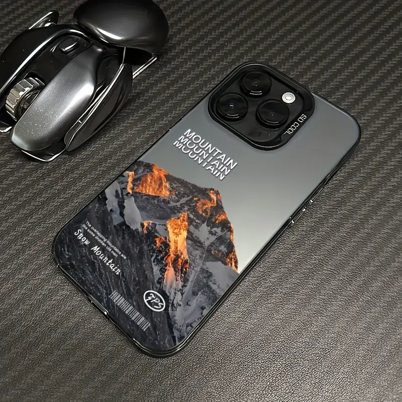 Sunset Snow Mountain Shockproof Smartphone Case - High-Quality Soft Air Cushion Cover, Protective Casing Accessory, Trendy Aesthetic, Compatible with iPhone 17 Pro Max/17 Air/16/15/14/13/12/11, for Men & Women