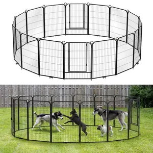 GARVEE Dog Playpen Outdoor, 40 Inch 16 Panels Dog Pen Indoor Heavy Duty Puppy Exercise Pen Metal Pet Fence, Homes for Pets Dog Exercise Pen & Playpen