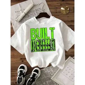 "BUILT DIFFERENT" Neon Green Graphic T-Shirt, Women's Oversized Casual Summer Tee