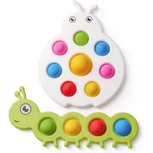Baby Toys for 10+ Months, Christmas Stocking Stuffers Push and Popping Busy Board, Montessori Toys for 1+ Years Old, Airplane Car Travel Toy for Toddlers 1-3 Stress Relief Multi-Functional Gym Play Mat birthday gifts