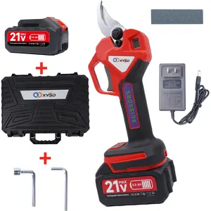 XYSD 21V Electric Pruning Shears Cordless, Brushless Electric Pruner, 1.96'' Cutting Diameter Portable Cordless Power Shears with LCD Display＆SK5 Blades for Gardening Tree Trimming