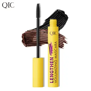 QIC Waterproof Mascara, Black & Brown, Curling & Lengthening, Long-Lasting, 24-Hour   Volumizing Mascara, Cosmetics Makeup Smooth 1#Black mascara
