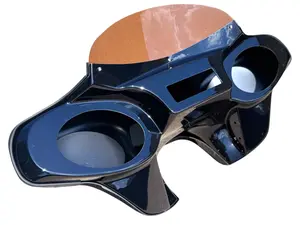 QKRacing Compatible For Triumph Rocket 3 Touring 2008-2017 Batwing Fairing 6x9 Speakers With Windshield and Stainless Steel Mounting Brackets.