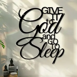 1PC Christian Iron Wall Decor, Modern Metal Hanging Sign, Unique Housewarming Gift, Bedroom and Living Room Home Decoration