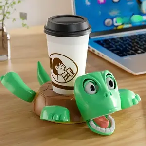 Funny Turtle Cup Holder, Drink Holders, 3D Printed Home Decor, Interactive Expression Design, Kitchen Accessory Gift for Hobbyists & Fun Lovers