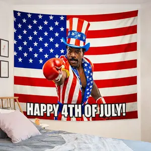 Funny Happy 4th of July Flag 250th Tepastry/ Semi-Circular Flag