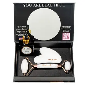 Luxury White Jade Set and S.O.S Facial Oil Bundle- Skin Care, Gua Sha, Jade Roller, Contouring, Sculping, Glowing, Skin, Skin Care Set, Best Sellers, Glow, Anti Aging.