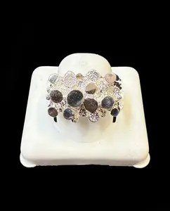 Ali Jewelers Multi-Size Silver Nugget Ring - Unisex Fashion Costume Jewelry Accessory