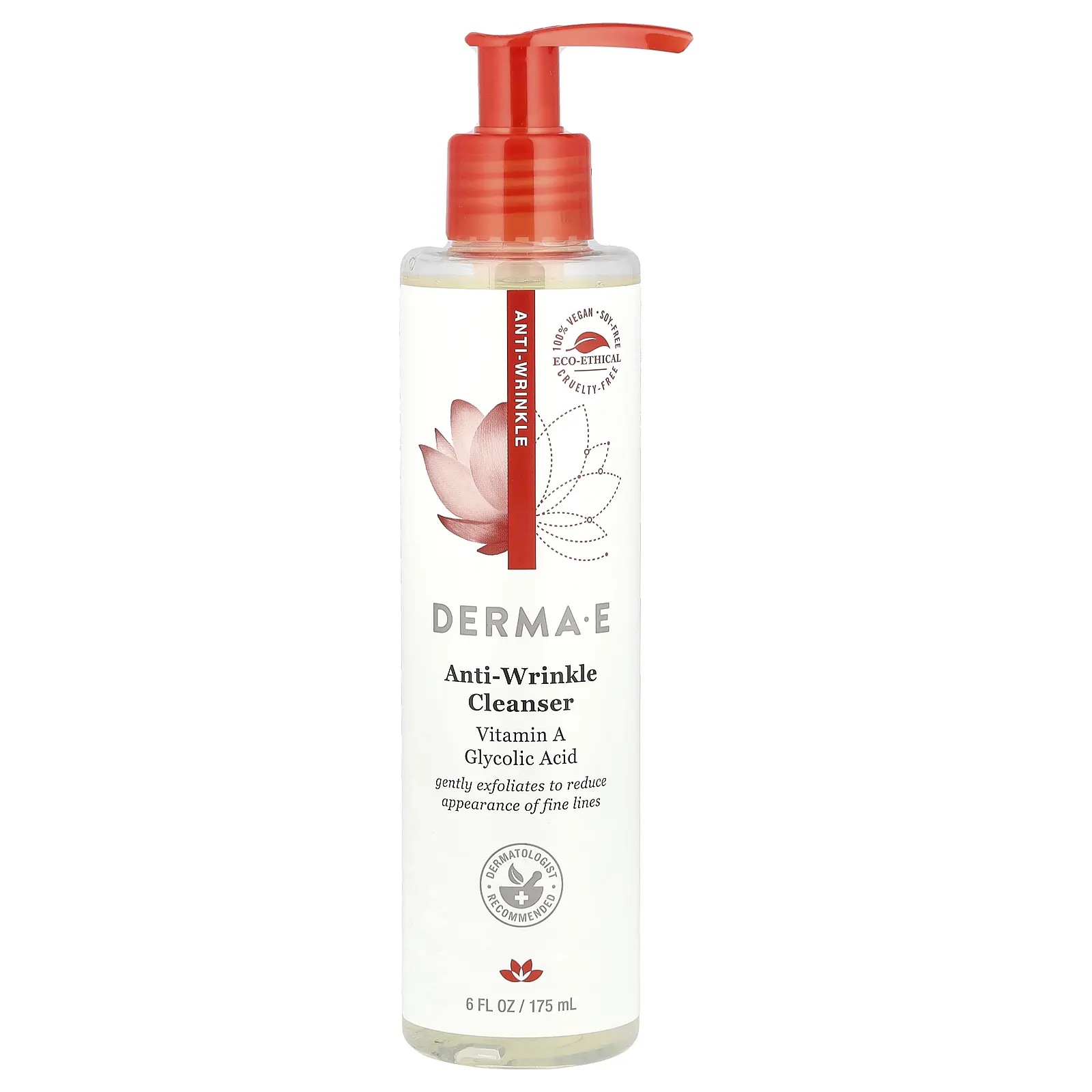 DERMA E Anti-Wrinkle Cleanser, 6 fl oz (175 ml)