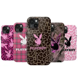 Playboy Leopard Phone Case Trend Y2K Animal Print Glam Streetwear Bold Fashion Style Cover Suitable for iPhone 17-11 Pro Max/Plus and Samsung Galaxy S23-25