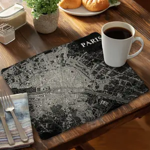360 stand Rectangular Airplane Satellite View Placemats & Coasters, 14x18 in. Blueprint Tableware for Man Cave Home Decor, Coasters Home Decor, Coasters For Drinks
