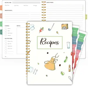 Recipe Book to Write in Your Own Recipes, Recipe Journal, Blank Cookbook, Recipe Notebook to Organize Your Recipes for Kitchen