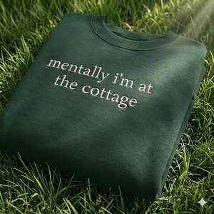 [Sale 47% ]  Mentally I'm At The Cottage Embroidered Sweatshirt, Hockey Romance LGBT Sweatshirt, Heated Movie Rivalry Shirt, Hockey Fan Gift