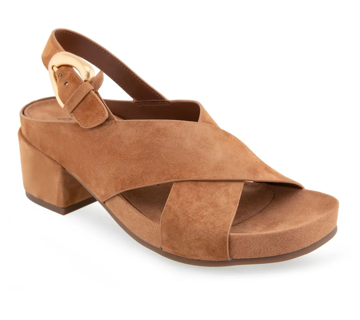 Aerosoles CrissCross Chunky Heel Sandal- Chrystie