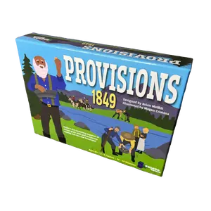 Provisions 1849 - A Tabletop Game for 2-5 Players Ages 10+ 30-40 minutes playtime - Strike it rich connecting suppliers of critical goods with gold prospectors rushing into this new boomtown!