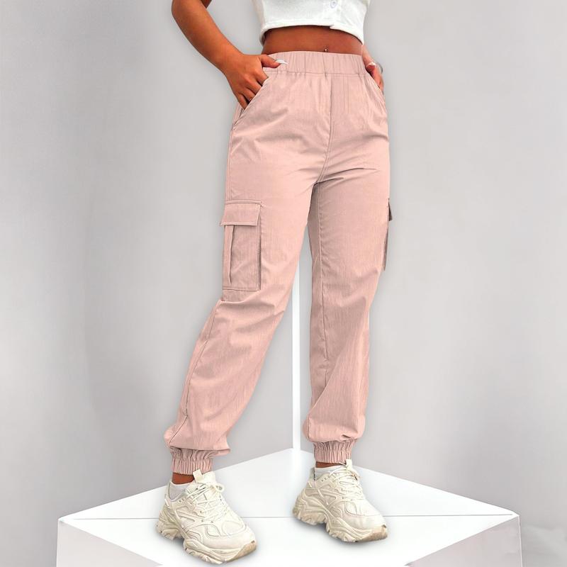 Teen Girls' Casual Multi-Pocket Cargo Pants | Basic Style Easy Care for School & Daily Use