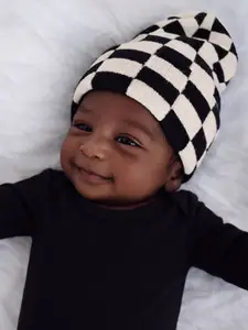 Baby's First Hat®, Black/Sand Checkerboard