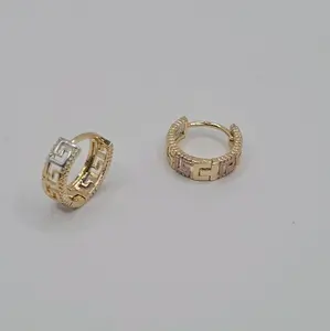 Hoops, small size fashion style, GOLD-PLATED, three colors, beautiful design, baby hoops