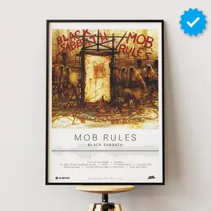 Black Sabbath Poster | Mob Rules Poster | Album Poster Prints | Wall Decor Posters | Album Cover | Metal Music Poster