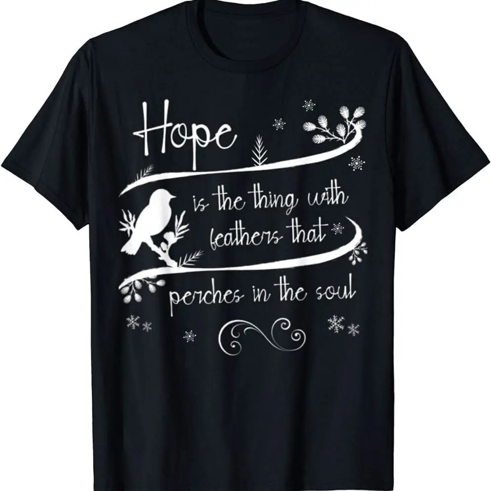 Emily Dickinson Hope Is The Thing With Feathers Bird Poetry T-shirt