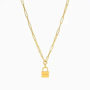 UNBREAKABLE Chain Link Necklace With Padlock