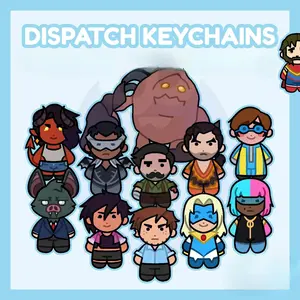 DISPATCH Z-Team Keychains, DISPATCH Keychain, Dispatcher Chibi Game Character Keychains, Cute Game Acrylic Keychain Charm, Kawaii Keyring, Bag Backpack Pendant, Aesthetic Accessory, Gift for Friends, Daily Use!