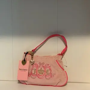 Juicy Couture Women's Juicy Lovers Club Mini Wristlet Purse - Pink Bow Bling, Chic Elegant Casual Accessories with Charm