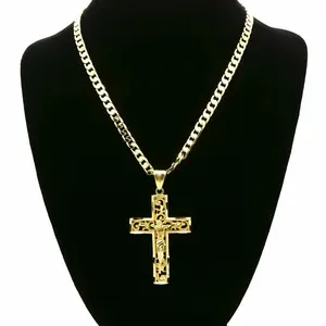 Cadenas & Colgantes Cuban 14K Zircon Stone 12mm Cross Pendant for Adults - Elegant Design with Elegant Chain