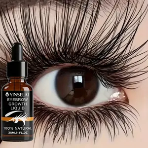 Brow & Lash Essence 30ML, Natural Ingredients, Dropper Design, Rich in Castor Oil, Ginseng Extract, Nourishes Brows & Lashes, Hair Thickening