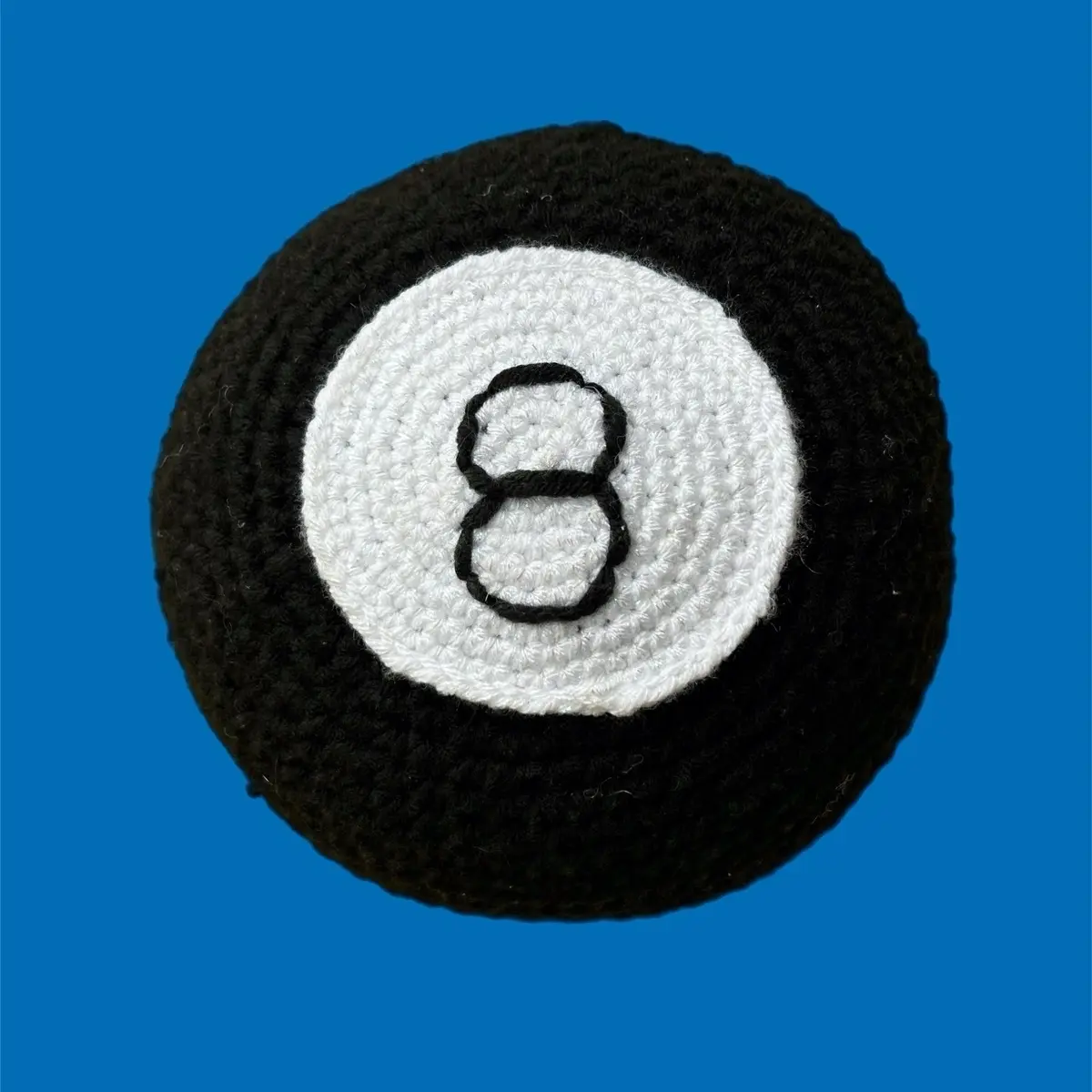 Giant 10” crochet Magic 8 Ball that WORKS!