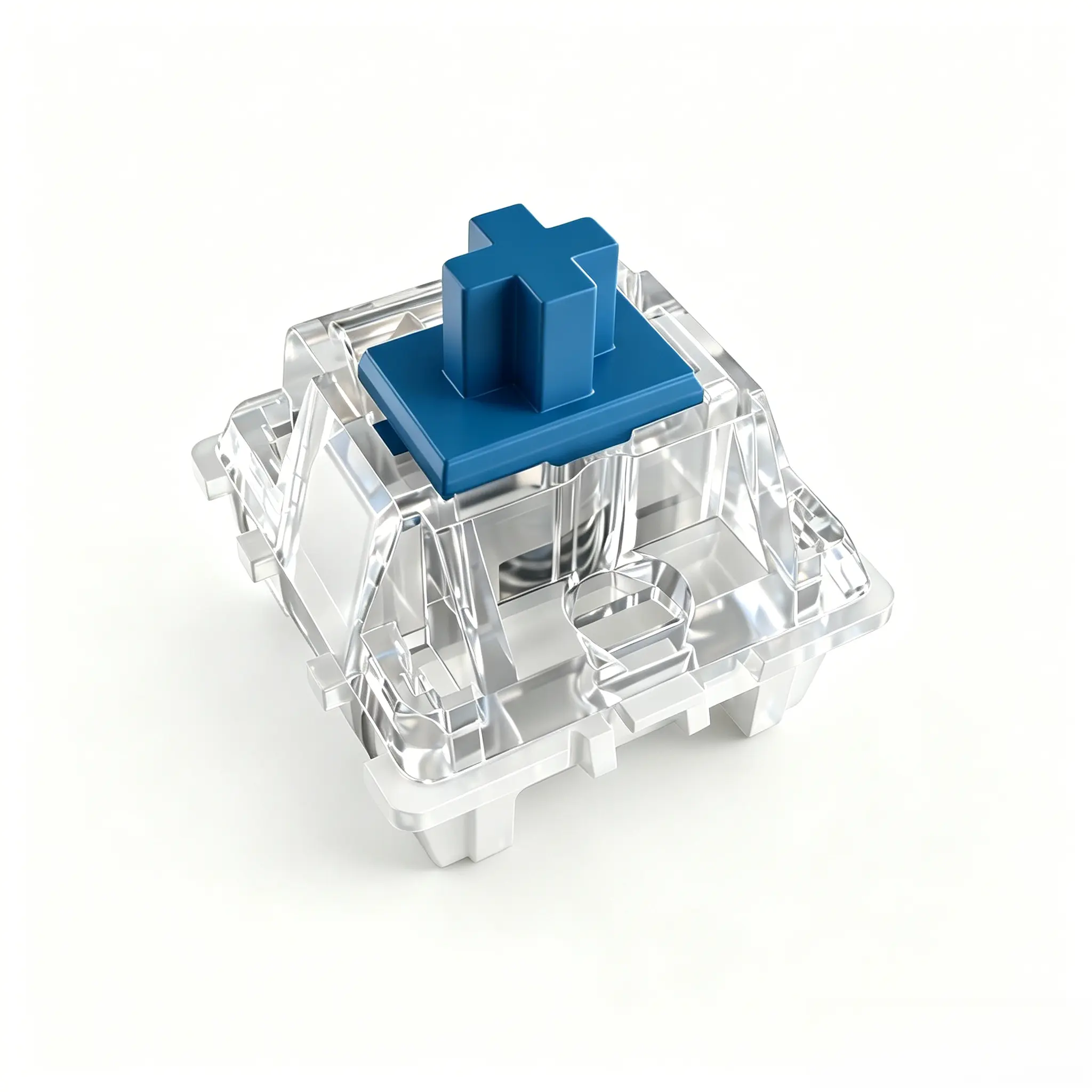 KAVLORN Blue Clicky Tactile Mechanical Keyboard Switch, 5Pin Hot Swap Transparent RGB MX Switch for Custom Mechanical Keyboard DIY
